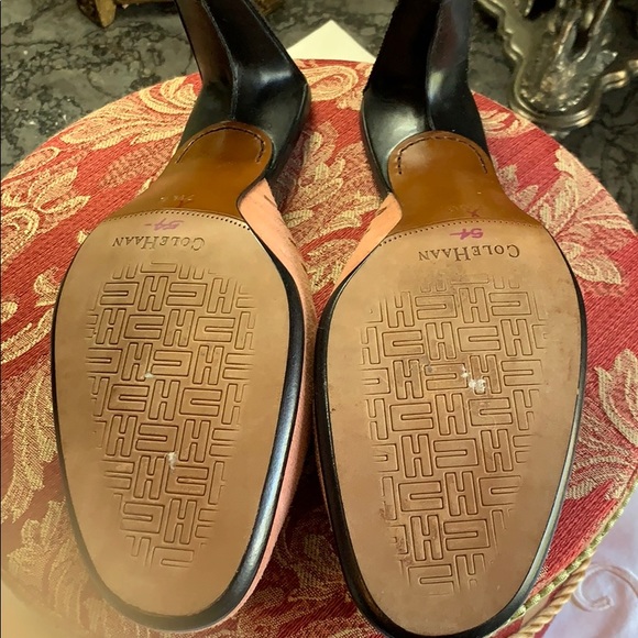 COLE HAAN MULE/HEEL 3” MED PINK SUEDE SZ 7.5B - Picture 4 of 7